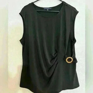 Adrienne Vittadini Black Sleeveless Blouse